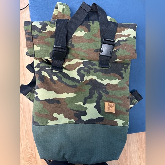 JAM LOS unique Vietnam brand - canvas roll backpack - Picture 1 of 5